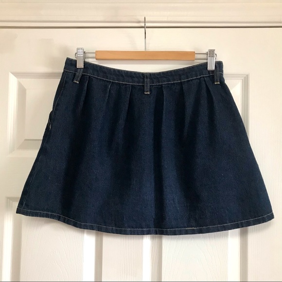 Denim mini skirt with pockets - Picture 2 of 2